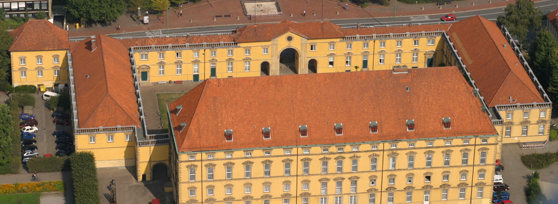 Luftbild Schloss Osnabrück. Foto: Gert Westdörp